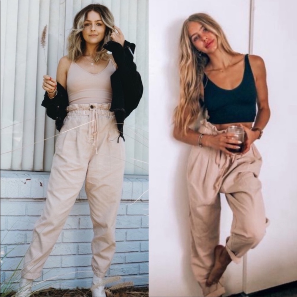 Free People Margate Misty Rose Pleated Pants Sz Small NWT
